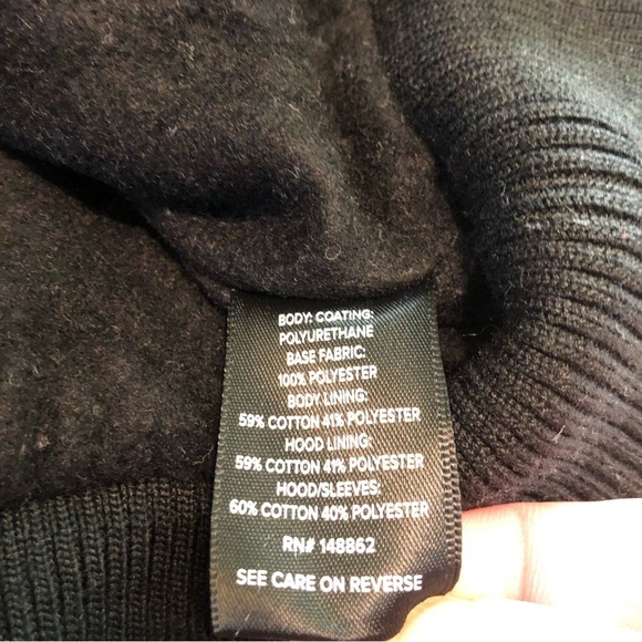 Torrid Womens 0 Black Grey Faux Leather Motorcycle Biker Full Zip Hoodie Jacket - Picture 6 of 10